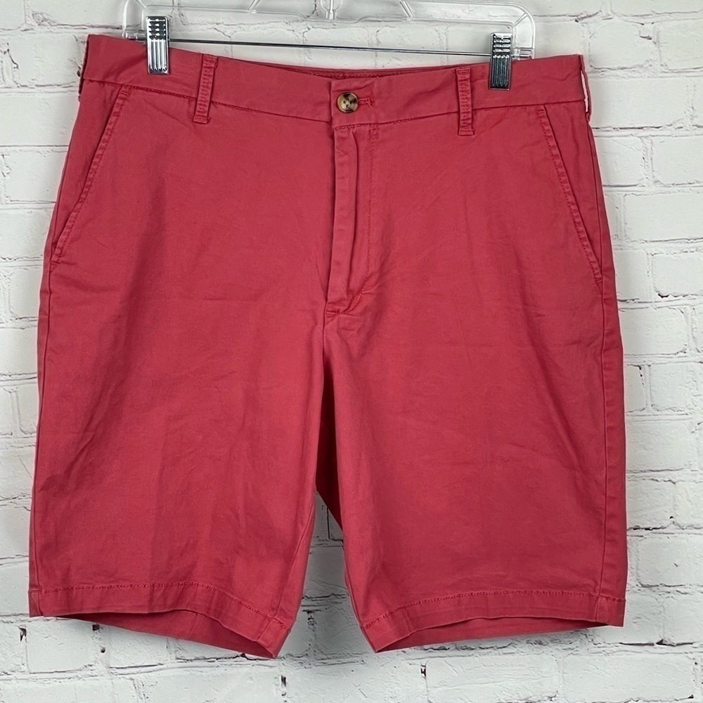 IZOD Saltwater Stretch Shorts Mens 32 Summer Red 9.5" Chino Short Casual